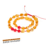 Imagine set bratari mama copil chihlimbar si jad rosu