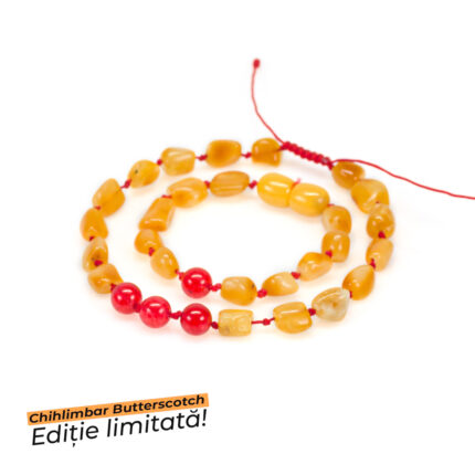 Imagine set bratari mama copil chihlimbar si jad rosu