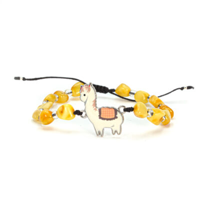 bratara dama din chihlimbar & charm alpaca