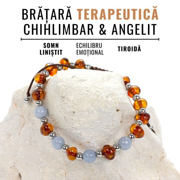 bratara terapeutica chihlimbar natural & angelit